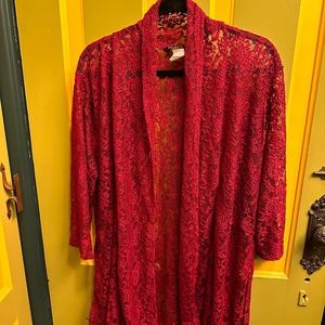 Red Lace Jacket size 3x